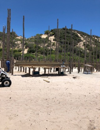 cncrete free piles on beach front locations