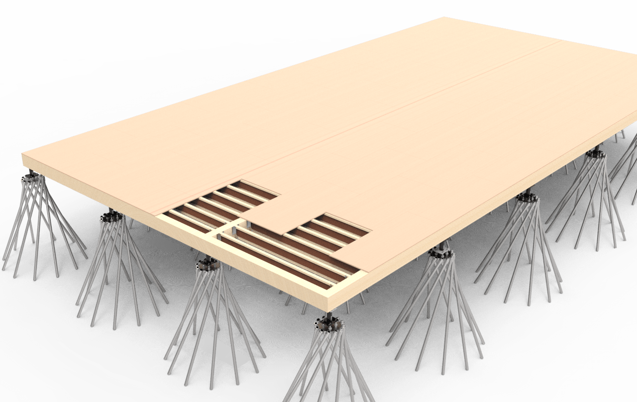 Rapidroot raised floor foundations