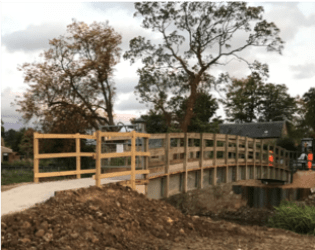 footbridge footings and foundations