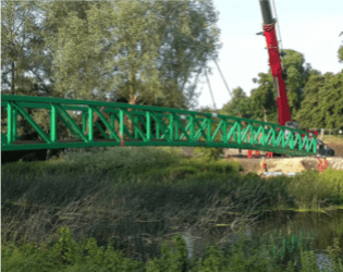 piled foundation for footbridge